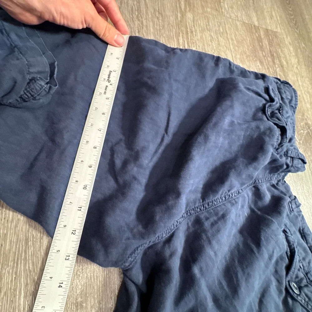 Kiwi Pants Mens XXL Blue 100% Linen Summer Beach Resort Saint Tropez 36x32